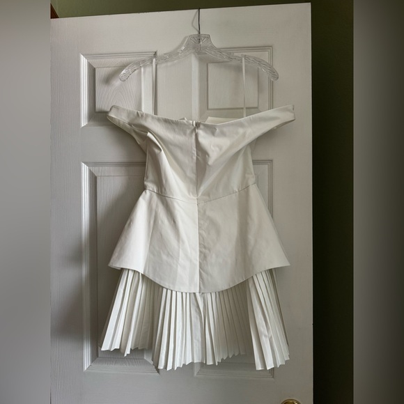 Odd Muse Off Shoulder Pleated Mini Dress - Picture 6 of 7